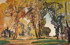 'Betchworth Lane, October', 1917.  Artist: Evelyn Cheston.