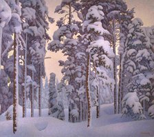 Snowy landscape, 1910. Creator: Werner, Hilding (1880-1944).