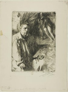 Self-Portrait with Model II, 1899. Creator: Anders Leonard Zorn.