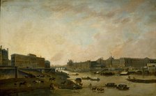 L'Hôtel de la Monnaie et le Louvre, vus du Pont-Neuf, c. 1800. Creator: Demachy, Pierre-Antoine (1723-1807).
