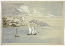 Portofino from the Sea, Genoa, October 1841. Creator: Elizabeth Murray.