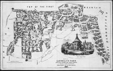 Map of Llewellyn Park and Villa Sites, on Eagle Ridge in Orange & West Bloomfield, 1857., 1857. Creator: Friend & Aub.