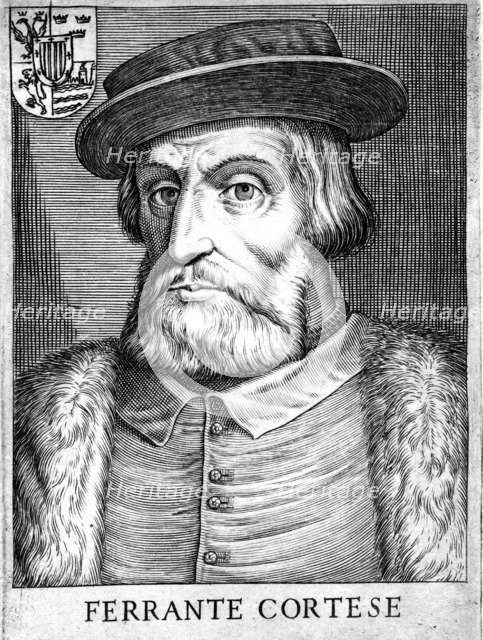 Hernan Cortes (1485-1547), Spanish conquistador who conquered Mexico. Artist: Unknown