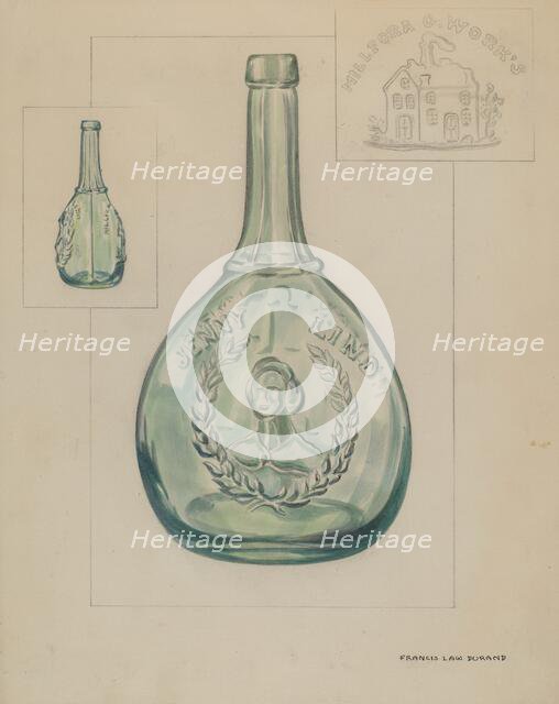 Bottle, 1935/1942. Creator: Francis Law Durand.