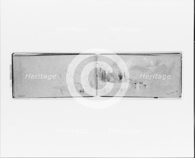 Lake Como, May 3, 1869 (verso, from sketchbook), 1869. Creator: Jervis McEntee.