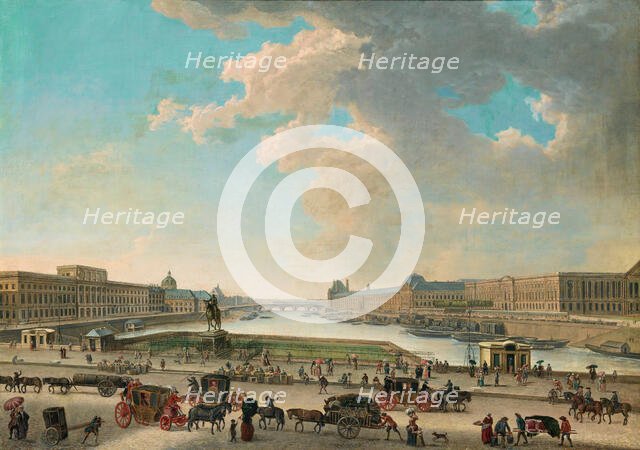 View of Paris from the Place Dauphine, Between 1750 and 1775. Creator: Demachy, Pierre-Antoine (1723-1807).