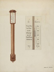 Shaker Barometer, c. 1937. Creator: Alois E. Ulrich.
