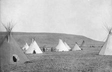 Atsina camp scene, c1908. Creator: Edward Sheriff Curtis.