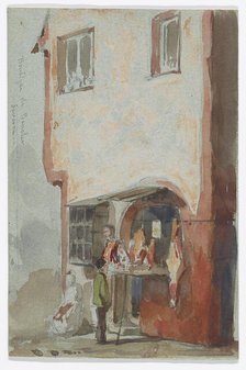 Boutique de Boucher?Saverne, 1858. Creator: James Abbott McNeill Whistler.