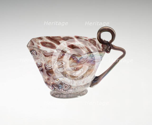Octagonal Cup with Handle, Venice, 19th century. Creator: Unknown.
