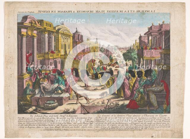 The tenth plague in Egypt, 1755-1779. Creator: Anon.