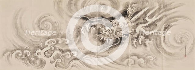 Dragon among Clouds, 1770-1797. Creator: Tsurusawa Tansaku.