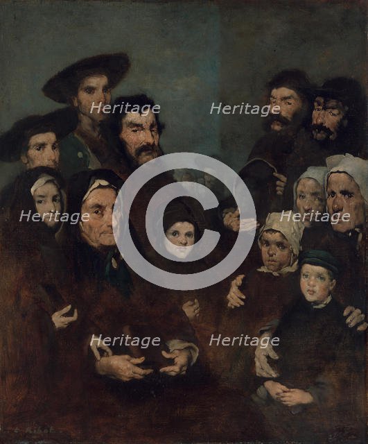 Breton Fishermen and Their Families, possibly ca. 1880-85. Creator: Theodule Ribot.