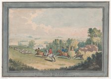 Hare Hunting, February 1, 1789., February 1, 1789. Creator: Thomas Rowlandson.