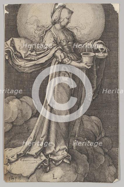 St. Mary Magdalene on the Clouds (reverse copy).n.d. Creator: Unknown.