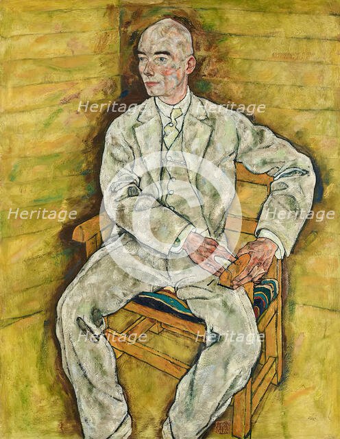 Victor Ritter von Bauer, 1918. Creator: Egon Schiele.
