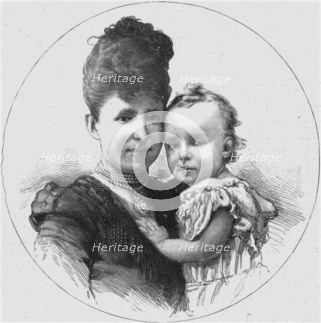 ''King Alphonso of Spain and his Mother Christina, the Queen Regent', 1890. Creator: Fernando Debas.