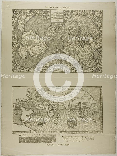 Orontius Finaeus, 1531, reprinted 1889. Creator: Unknown.