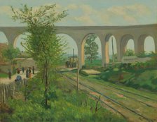 The Arcueil Aqueduct at Sceaux Railroad Crossing, 1874. Creator: Armand Guillaumin.