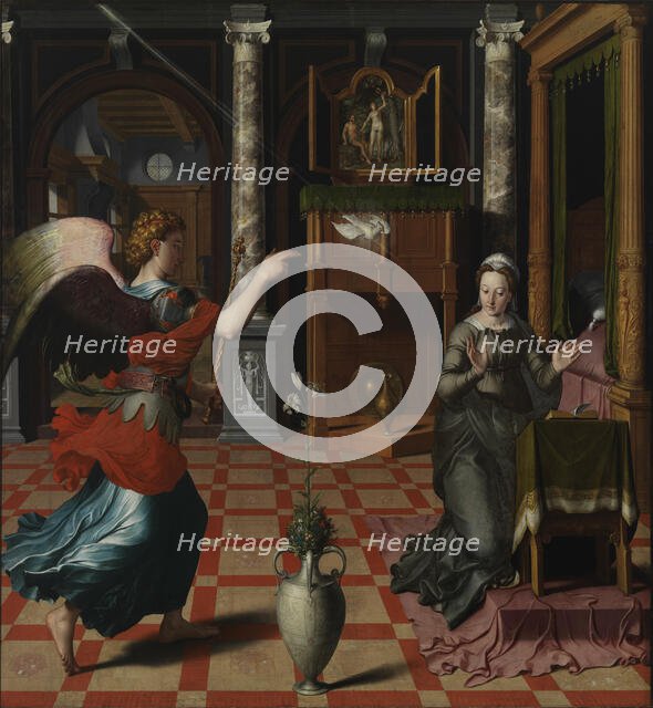The Annunciation, 1552. Creator: Pourbus, Pieter (1523-1584).