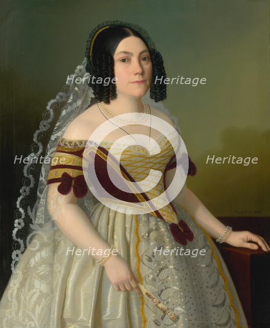 Portrait of Piroska Radvanská, 1846. Creator: Jozef Bozetech Klemens.