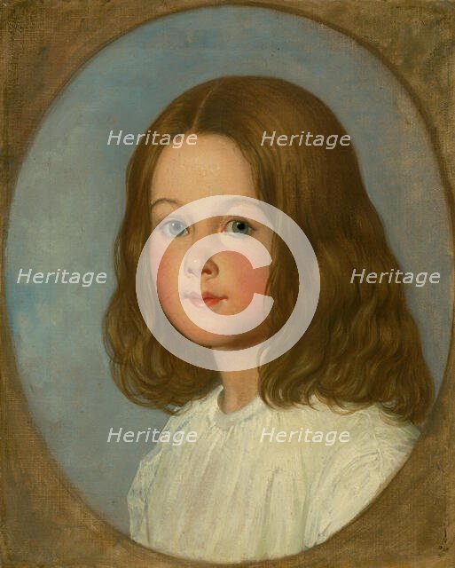 Portrait of a girl with long hair, 1800-1850. Creator: Unknown.