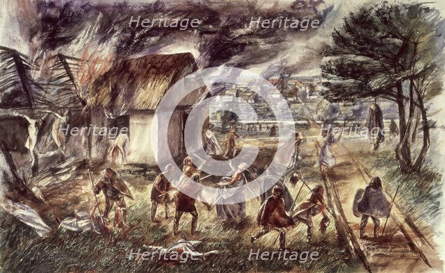 Massacre at Londinium, 60 AD. Artist: Unknown