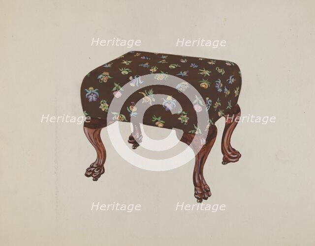 Stool, c. 1936. Creator: Florence Huston.