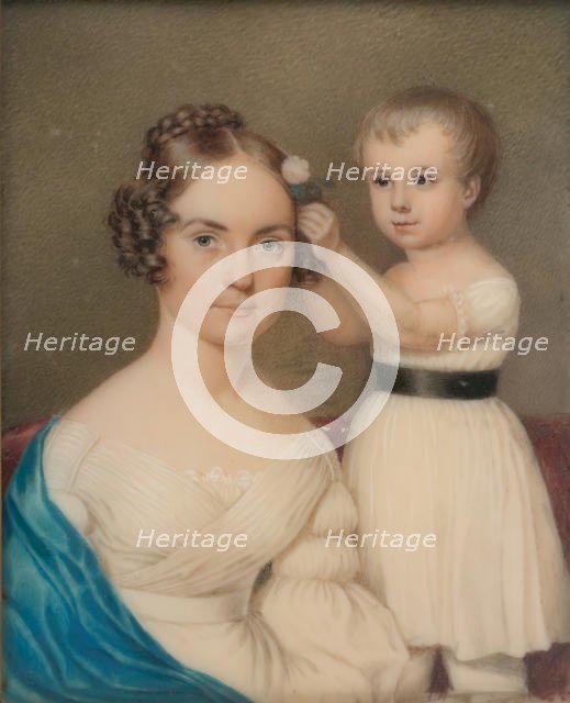 Mrs. William Gordon Ver Planck and Her Son Samuel Hopkins Ver Planck, ca. 1828. Creator: Unknown.