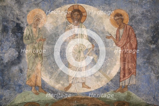 The Transfiguration of Jesus, 12th century. Artist: Ancient Russian frescos  