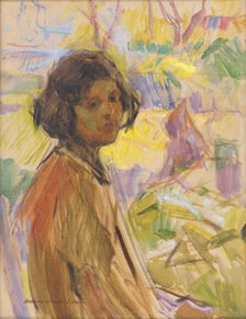 Study of a young woman, c1940. Creator: Elemír Halász-Hradil.