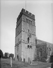 Earls Barton church, Northamptonshire. Artist: Unknown