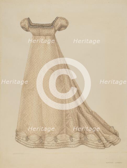 Wedding Dress, 1935/1942. Creator: Gertrude Lemberg.