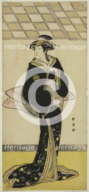 The Actor Nakamura Riko I as Lady Manko (Manko Gozen) (?) in the Play Soga Musume..., c. 1784. Creator: Katsukawa Shunjo.