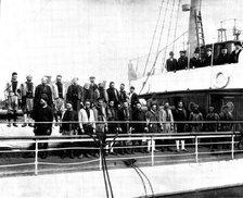 Arrest of Englishmen by the Moorish Government: the...steam-ship "Al Hassani" and her crew, 1898. Creator: Unknown.