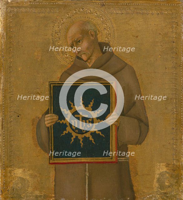 Saint Bernardino, 1450-60. Creator: Sano di Pietro.
