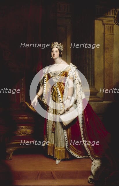 Portrait of Queen Victoria, 1842-43. Creator: Sir Martin Archer Shee.