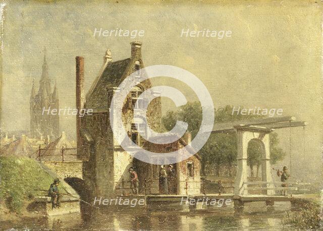 The Koepoort (Cow Gate) in Delft, 1850-1892. Creator: Pieter Gerard Vertin.