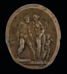 Neptune, Amphitrite and Cupid. Creator: Valerio Belli.