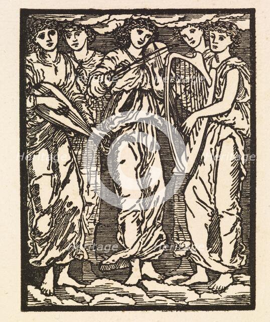 Cupid and Psyche - The Choir of unseen Folk singing to Psyche, 1880. Creator: Sir Edward Coley Burne-Jones.