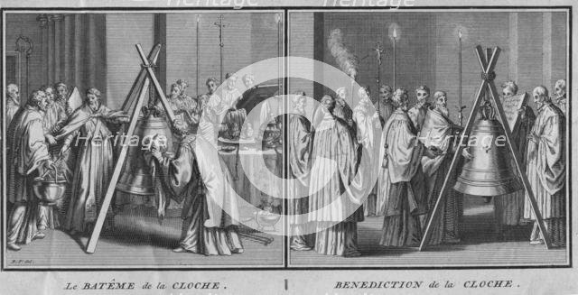 'Le Bateme de la Cloche' and 'Benediction de la Cloche', 1724. Creator: Bernard Picart.