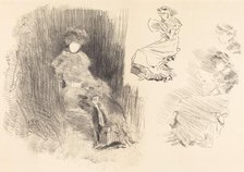 Reading, 1879/1887. Creator: James Abbott McNeill Whistler.