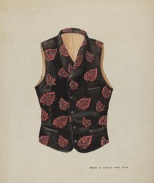 Embroidered Velvet Vest, c. 1937. Creator: Majel G. Claflin.