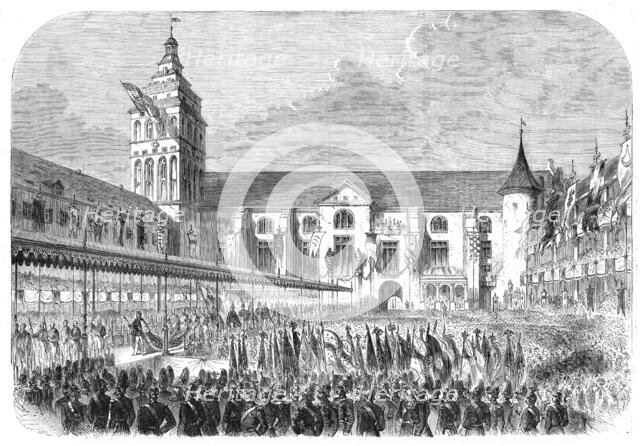 The Coronation of the King and Queen of Prussia: the procession from the castle church..., 1861. Creator: Unknown.