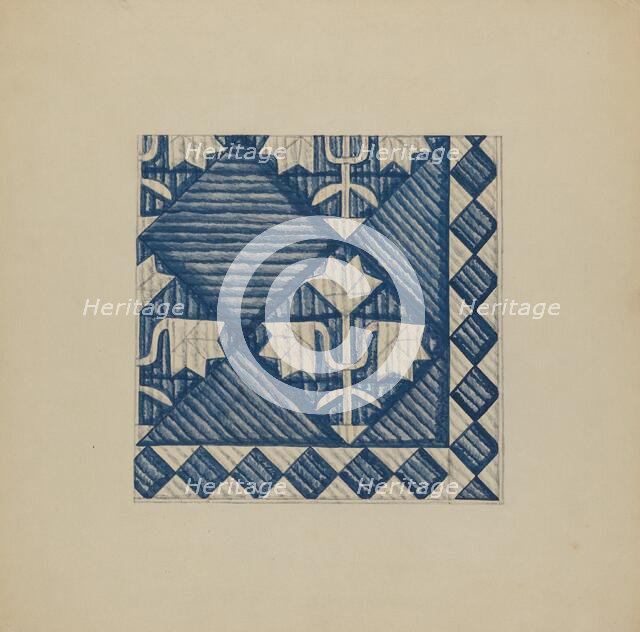 Quilt - Meadow Lily Variant, c. 1937. Creator: C.H. Hastings.