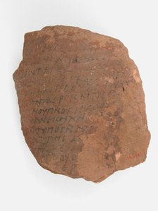 Ostrakon with a Letter from Isaac, Coptic, 600. Creator: Unknown.