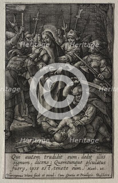 The Passion: The Betrayal of Christ. Creator: Hieronymus Wierix (Flemish, 1553-1619).