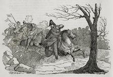 Balmaseda's flight, First Carlist War (1833-1840), 1842.  Creator: Manuel Miranda.