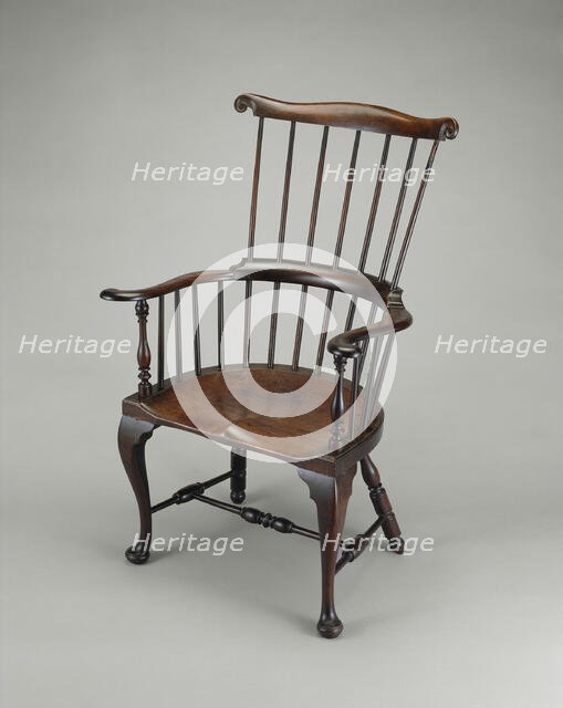 High-Back Windsor Chair, c. 1760. Creator: Unknown.