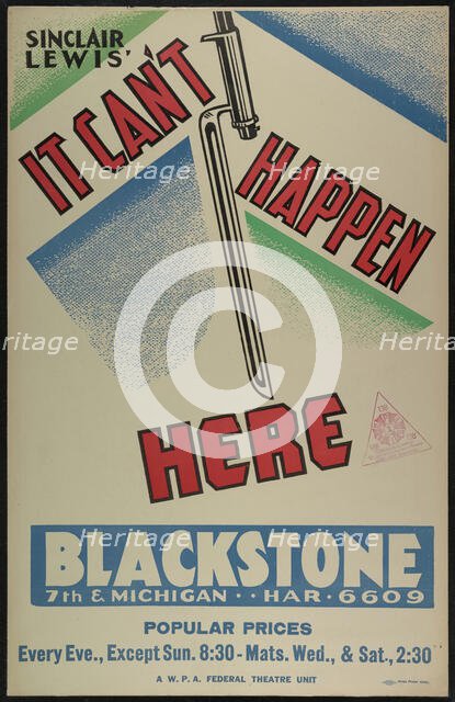 It Can't Happen Here, Chicago, 1936. Creator: Unknown.